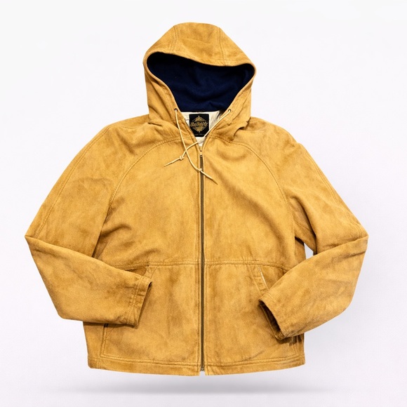 Bert Paley Other - Vtg 70s Bert Paley Men's Sheepskin Suede Full-Zip Hoodie Jacket sz 42R #1420